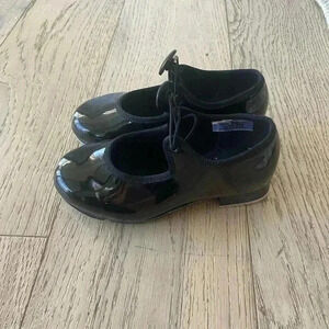 Bloch Girls Tap Shoe Patent Leather Black Size 9.5